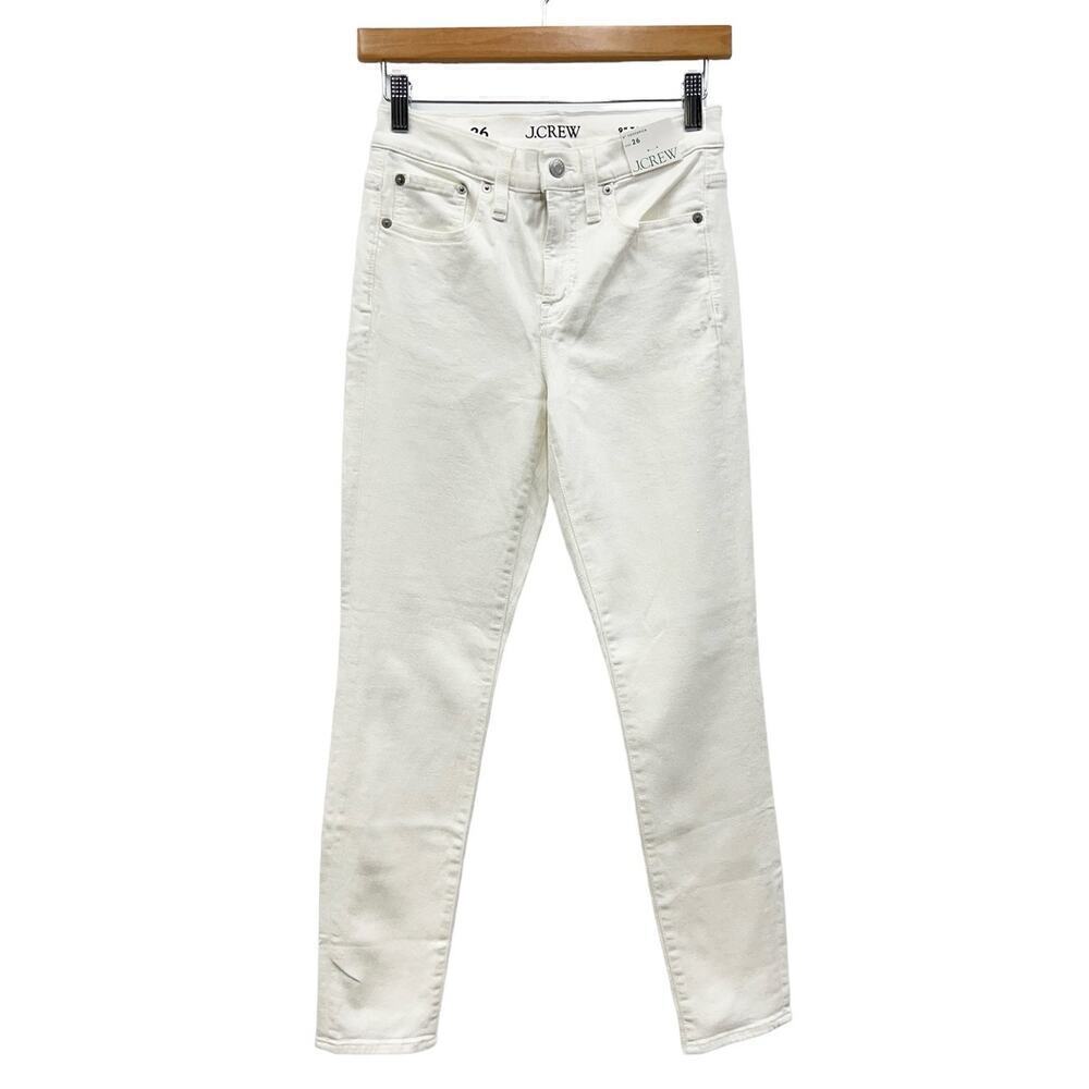 J.Crew 9" toothpick jean in white wash BQ310 size 26 NWT - Picture 4 of 8